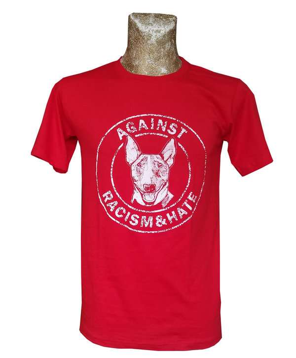 T-Shirt "AGAINST RACISM & HATE" - rot