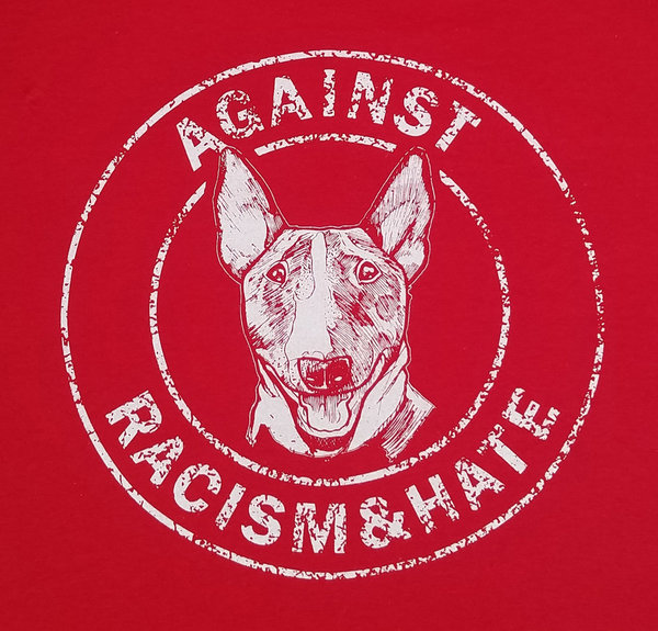 T-Shirt "AGAINST RACISM & HATE" - rot