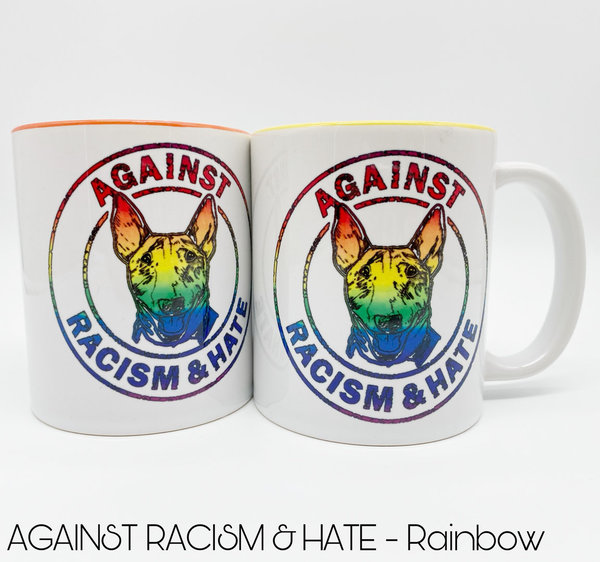 Tasse "AGAINST RACISM & HATE"-Rainbow